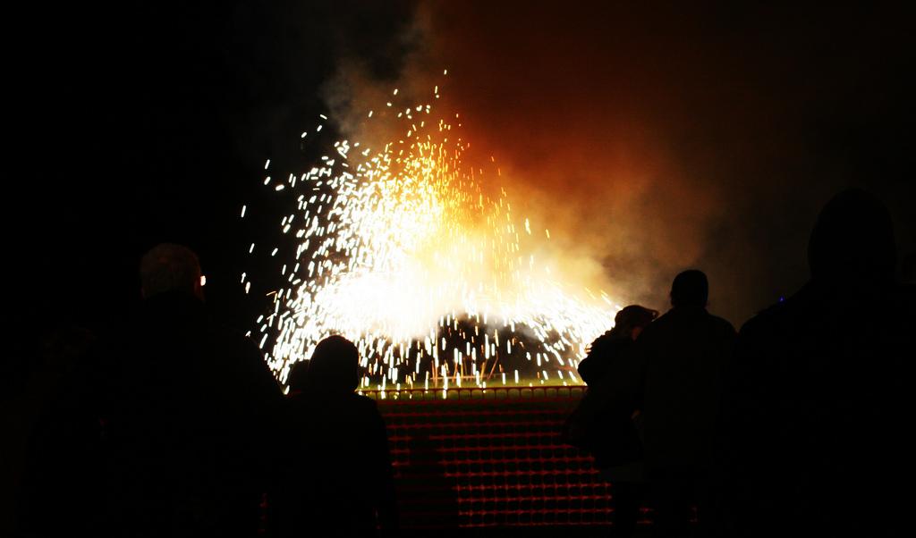 A picture of fireworks in East Ilsley